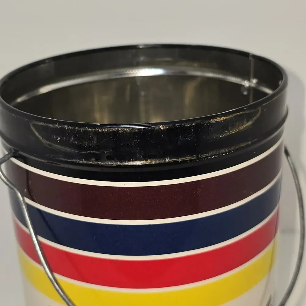 Vintage Stanley Roberts Spectrum Flatware Canister – Mid Century Modern Striped